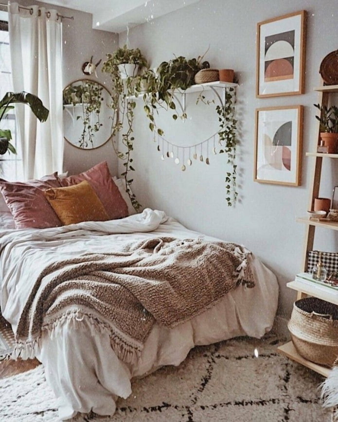 chambre aux murs gris