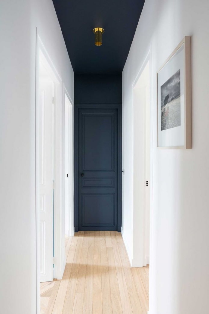 Porte dans la couleur du mur et du plafond