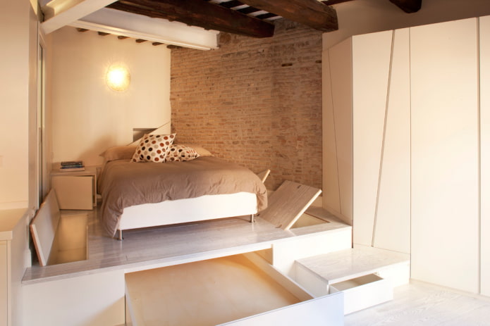 chambre compacte de style loft