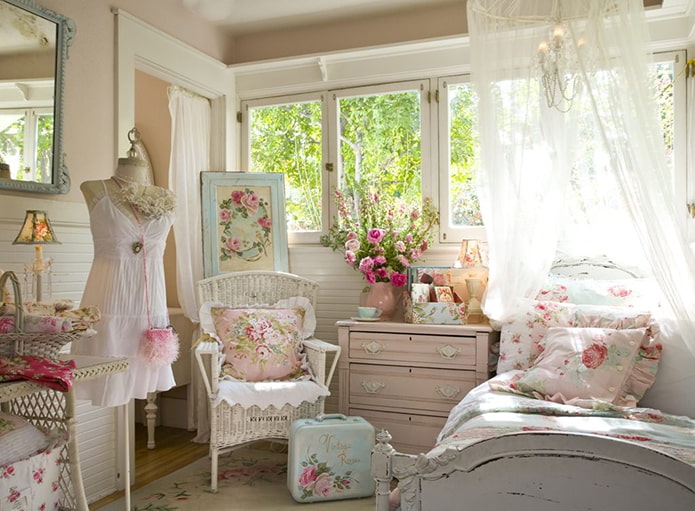 Shabby chic à l'intérieur