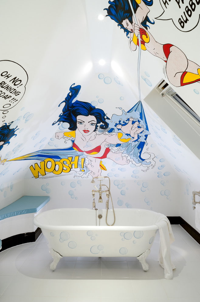 pop art dans la salle de bain