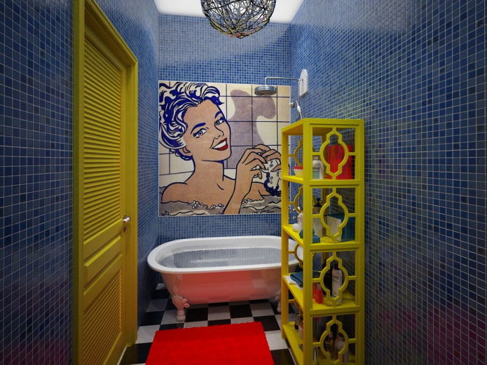 salle de bain dans le style du pop art