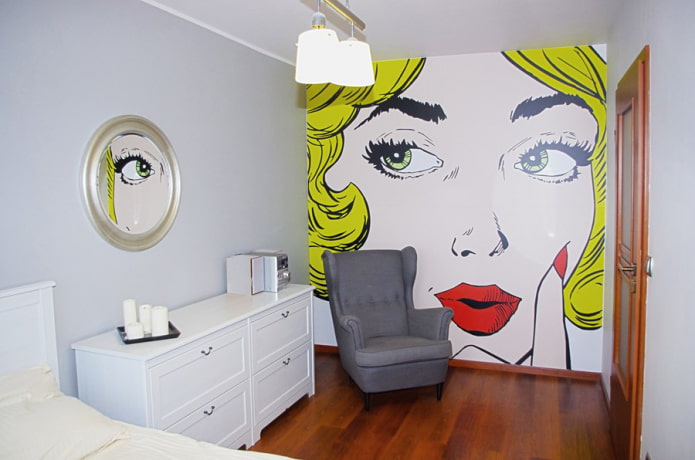 pop art sur le mur