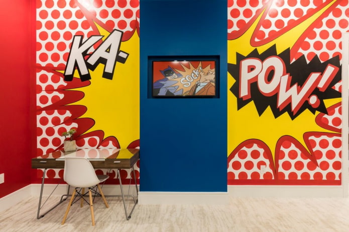 décoration murale dans le style du pop art