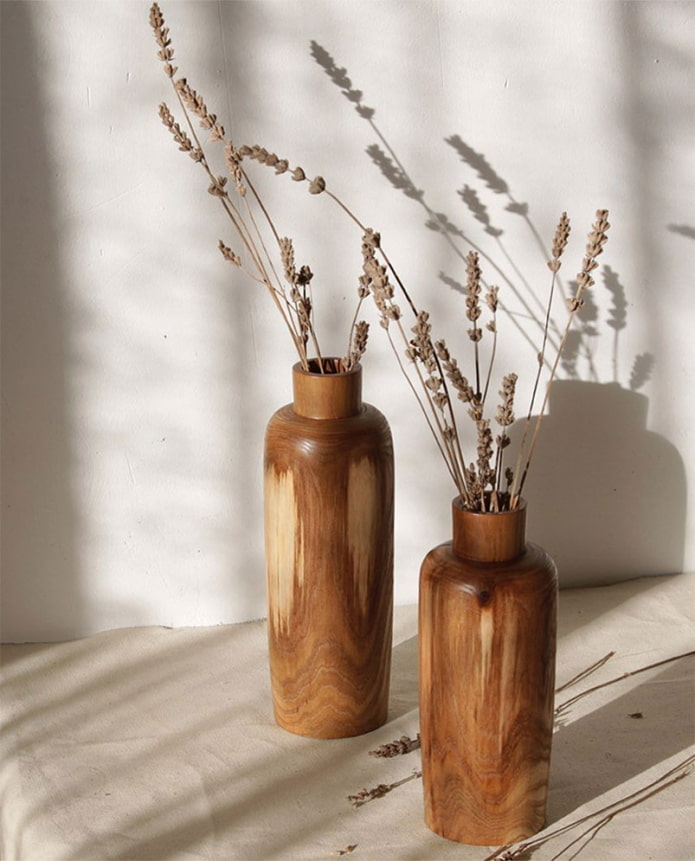 vase de plancher en bois