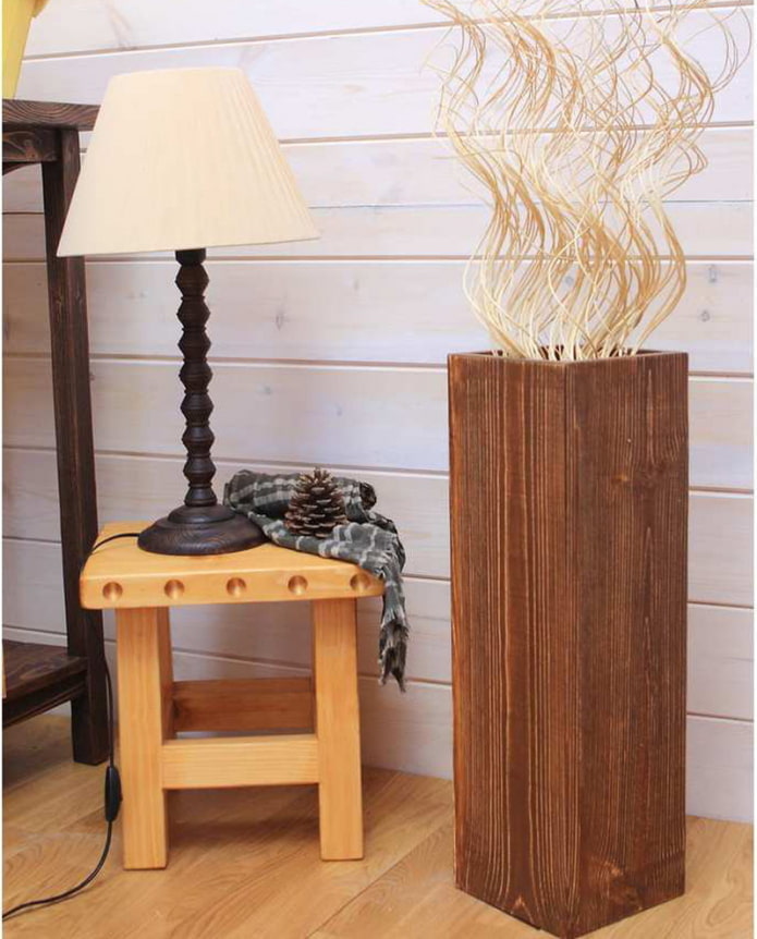 vase en bois