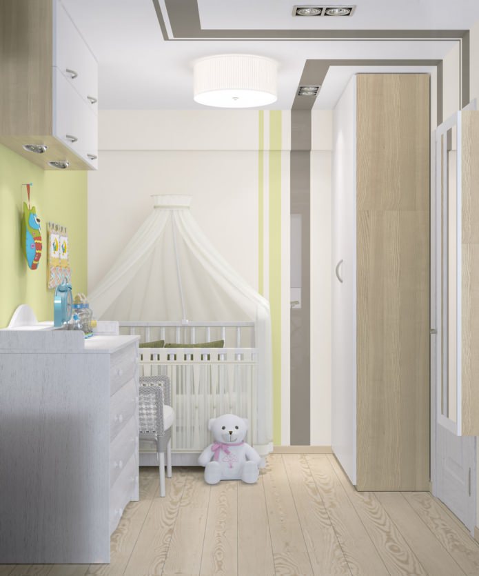 Appartement d'une pièce 33 m². m. avec une crèche