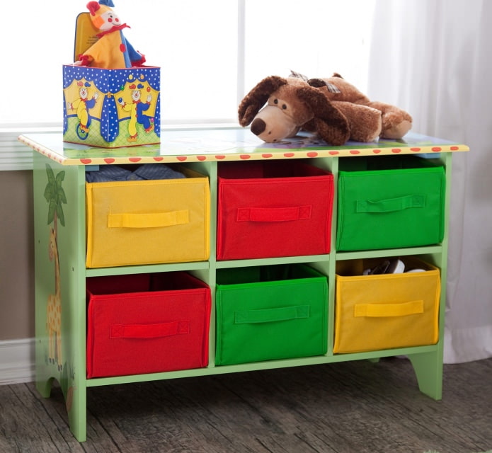 Rangement des jouets dans la chambre de l'enfant