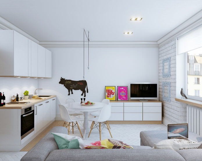 Aménagement intérieur d'un petit appartement de 24 m². m.