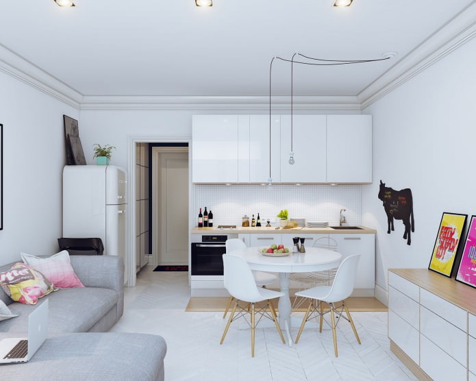 Aménagement intérieur d'un petit appartement de 24 m². m.