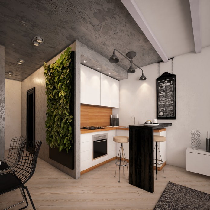 L'intérieur d'un petit appartement de 48 m². m.