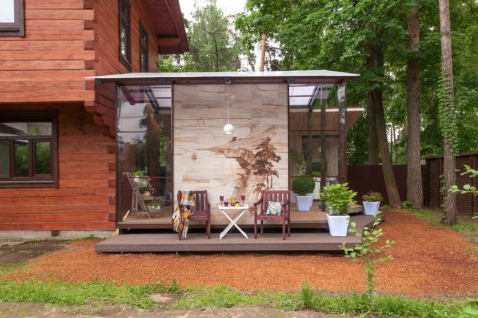 conception de terrasse dans une maison privée