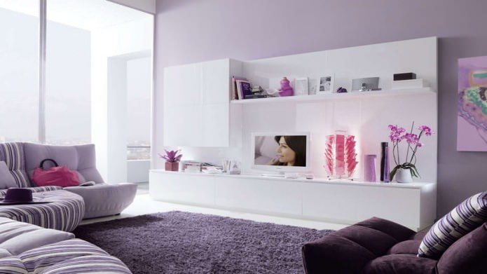 conception de salon lilas