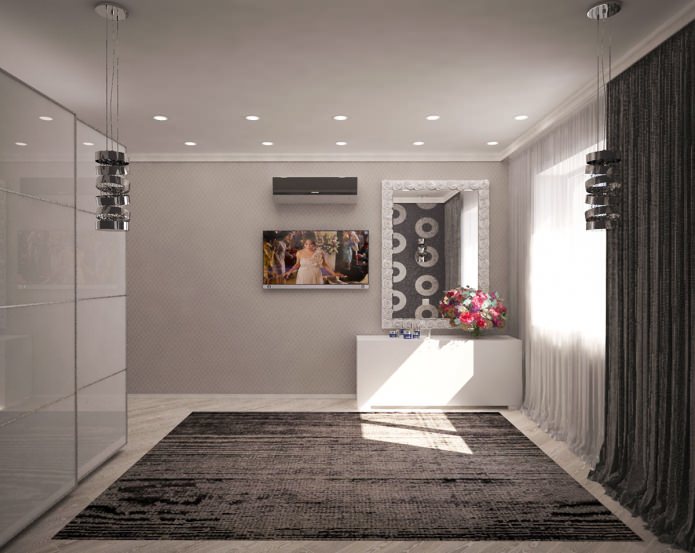 chambre à l'intérieur d'un appartement de 44 m². m.