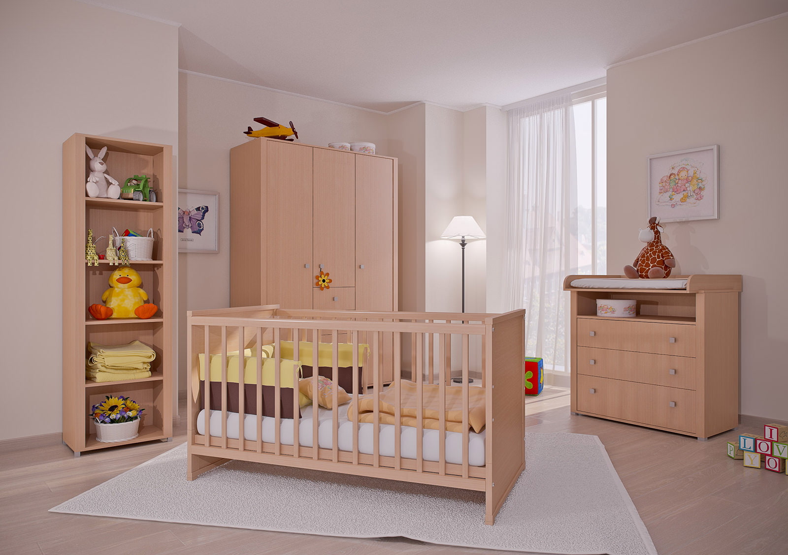 Chambre d'enfant beige