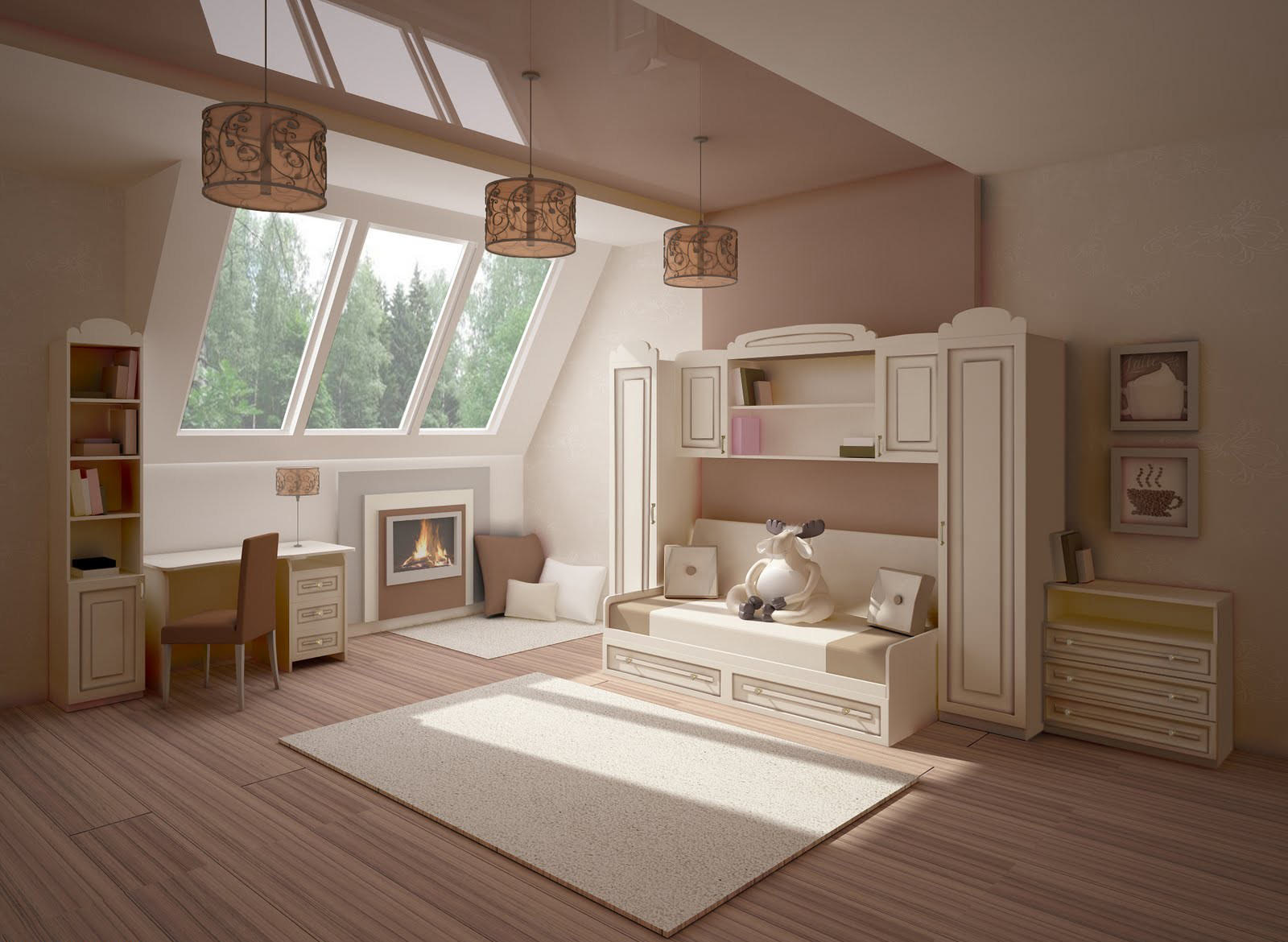 Chambre d'enfant beige