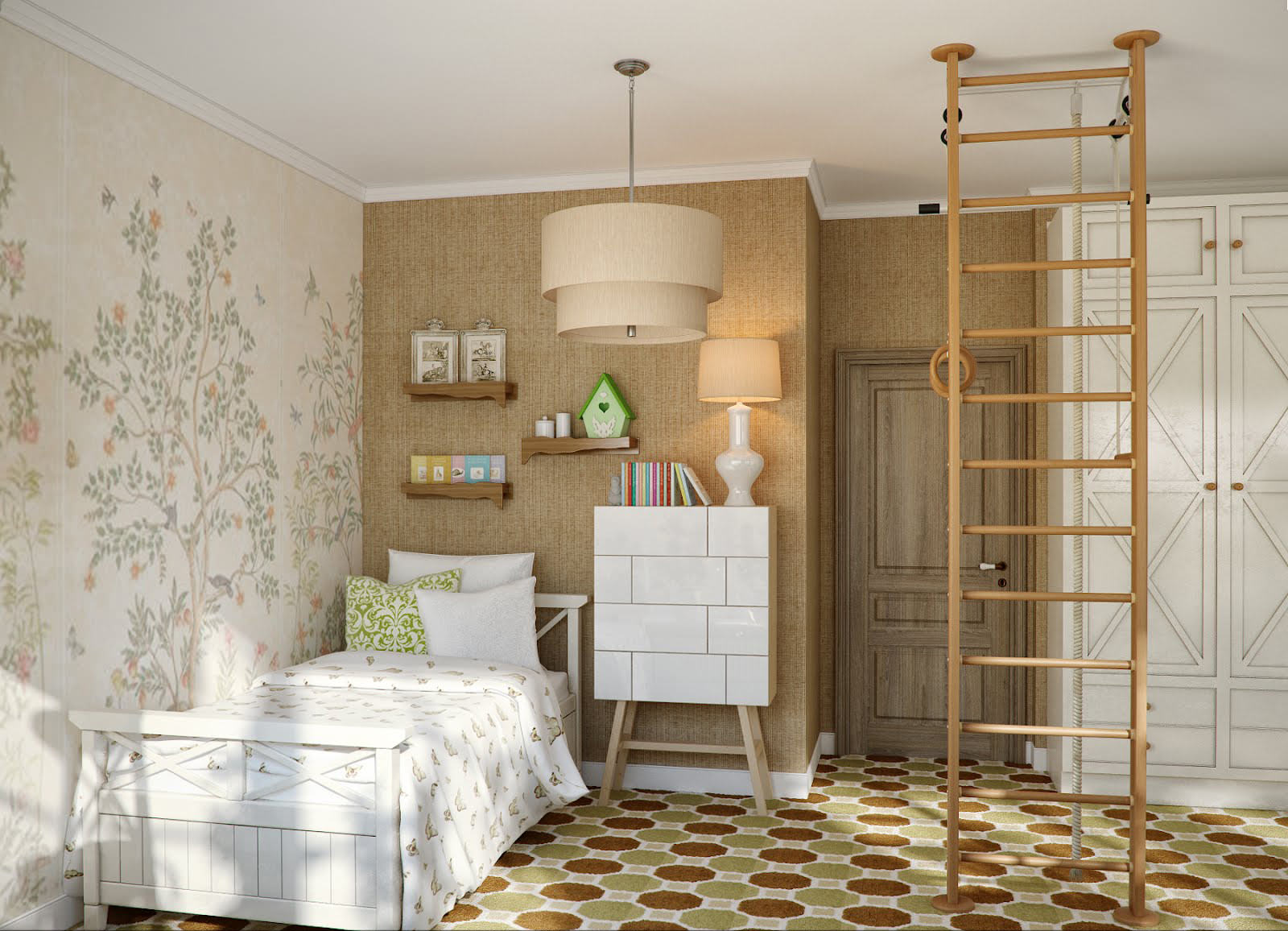 Chambre d'enfant beige