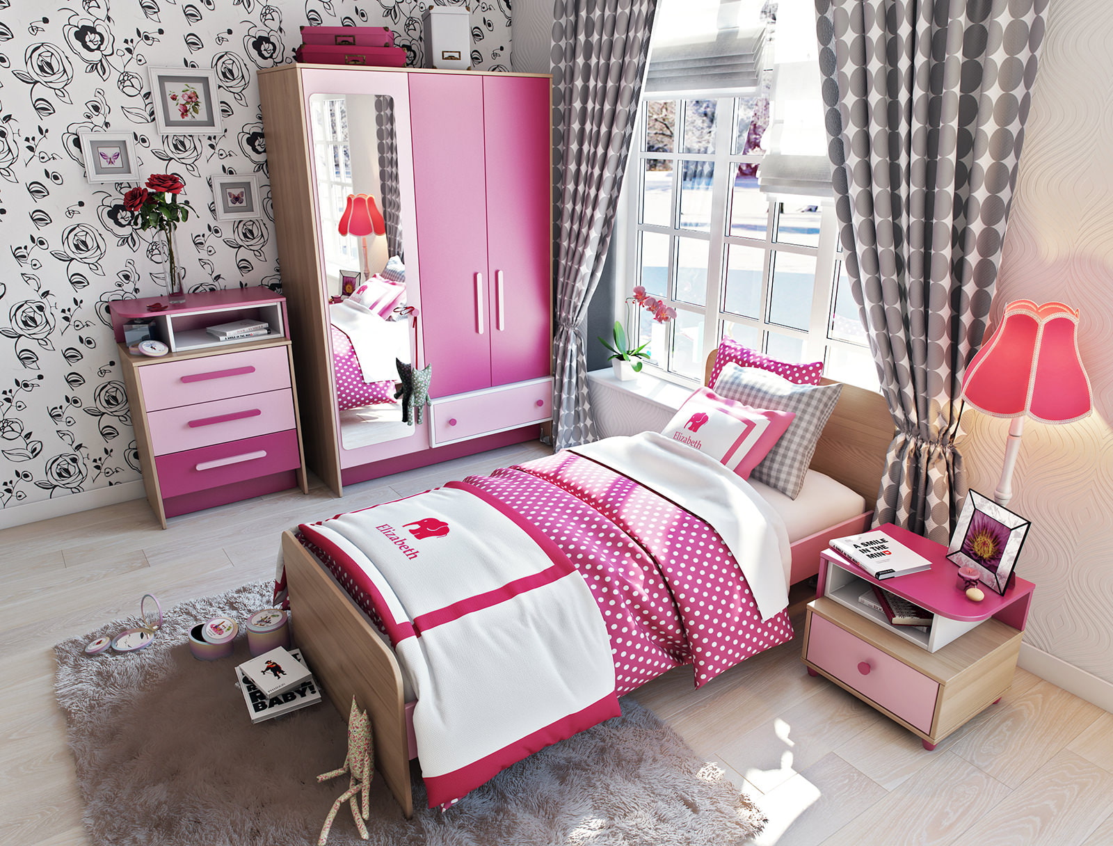 Chambre d'enfant en rose