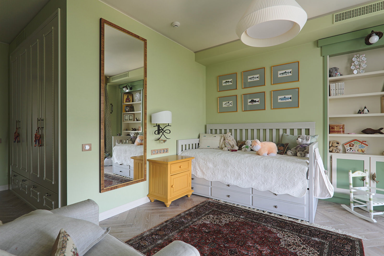 Chambre d'enfant en vert