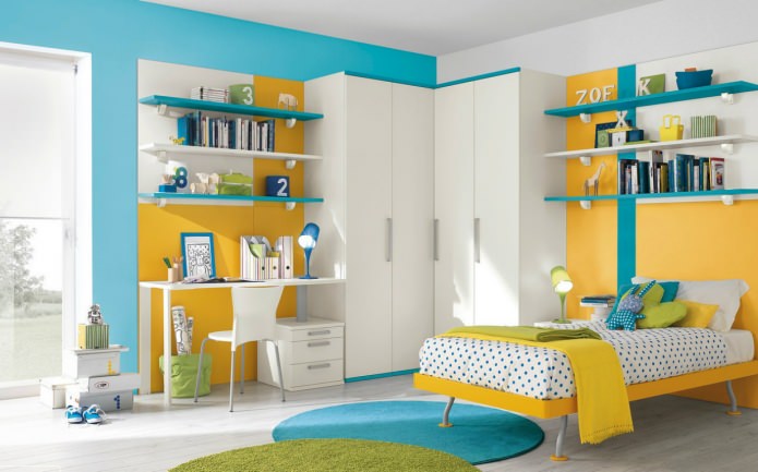 chambre d'enfant jaune