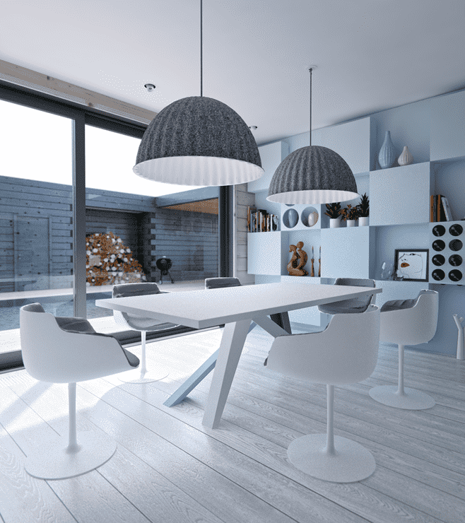 Mga modernong pendant light sa interior