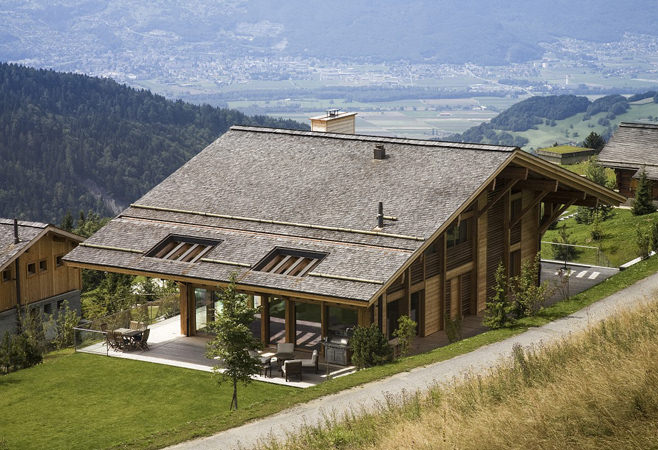 belle maison dans les montagnes