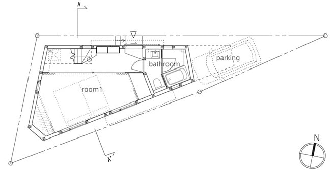 maison longue et étroite