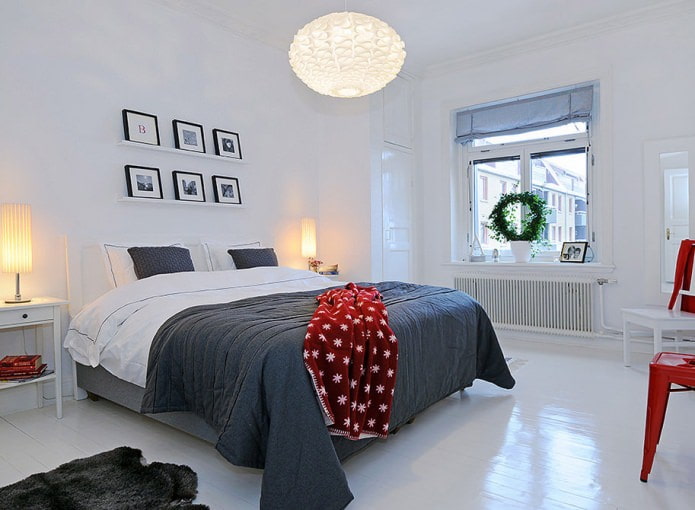 parquet blanc dans la chambre