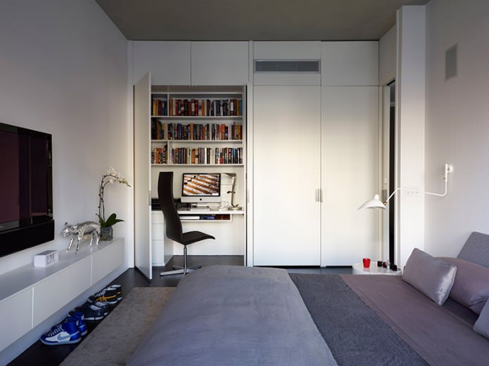 intérieur de la chambre avec bureau