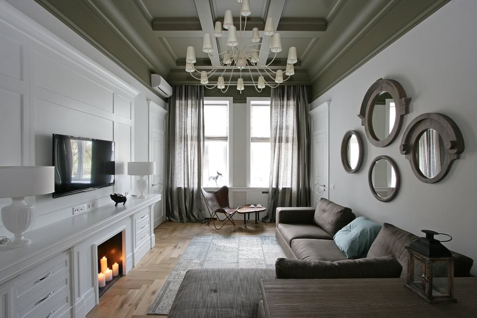 Appartement design 56 m². m. dans le style des classiques modernes