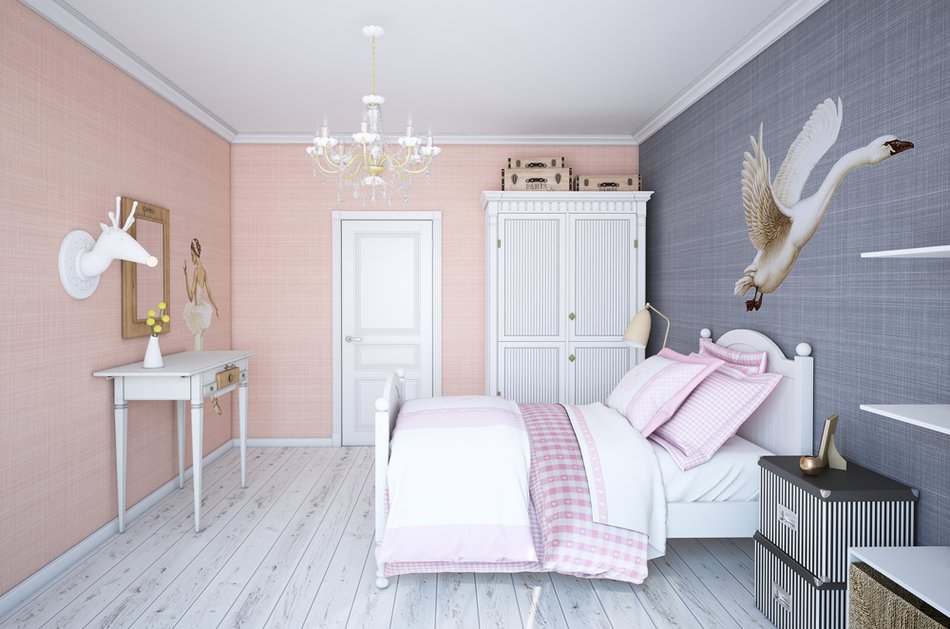 chambre d'enfants dans la conception d'un appartement de 68 m². m.