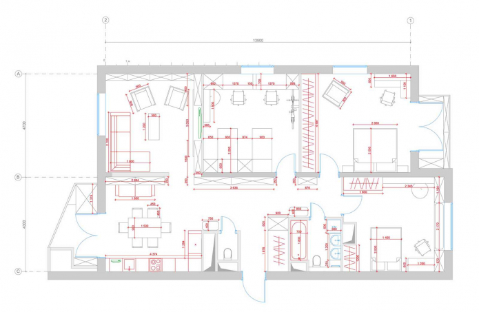 Aménagement d'un appartement de 4 pièces