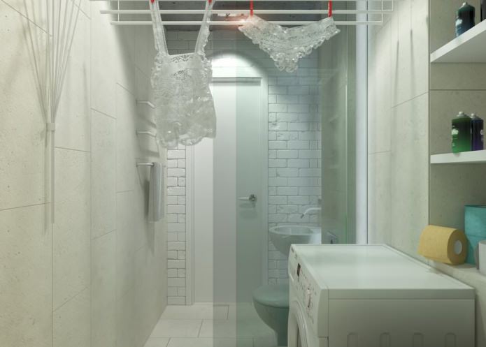 salle de bain à l'intérieur d'un appartement 2 pièces 65 m². m.