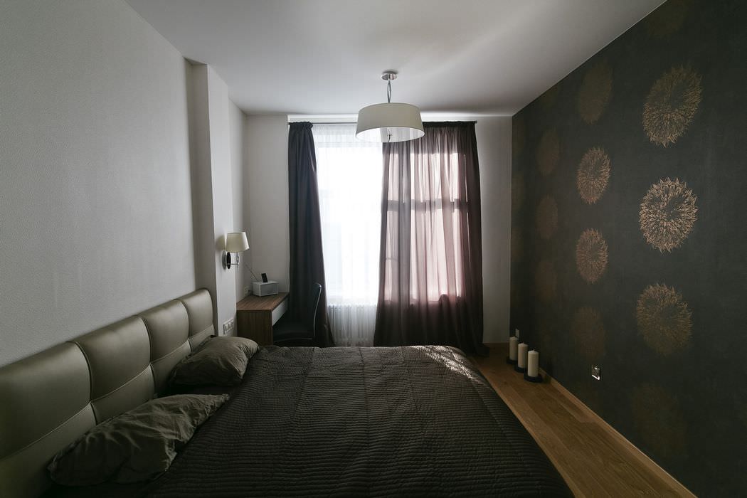 chambre dans la conception d'un appartement de 64 m². m.