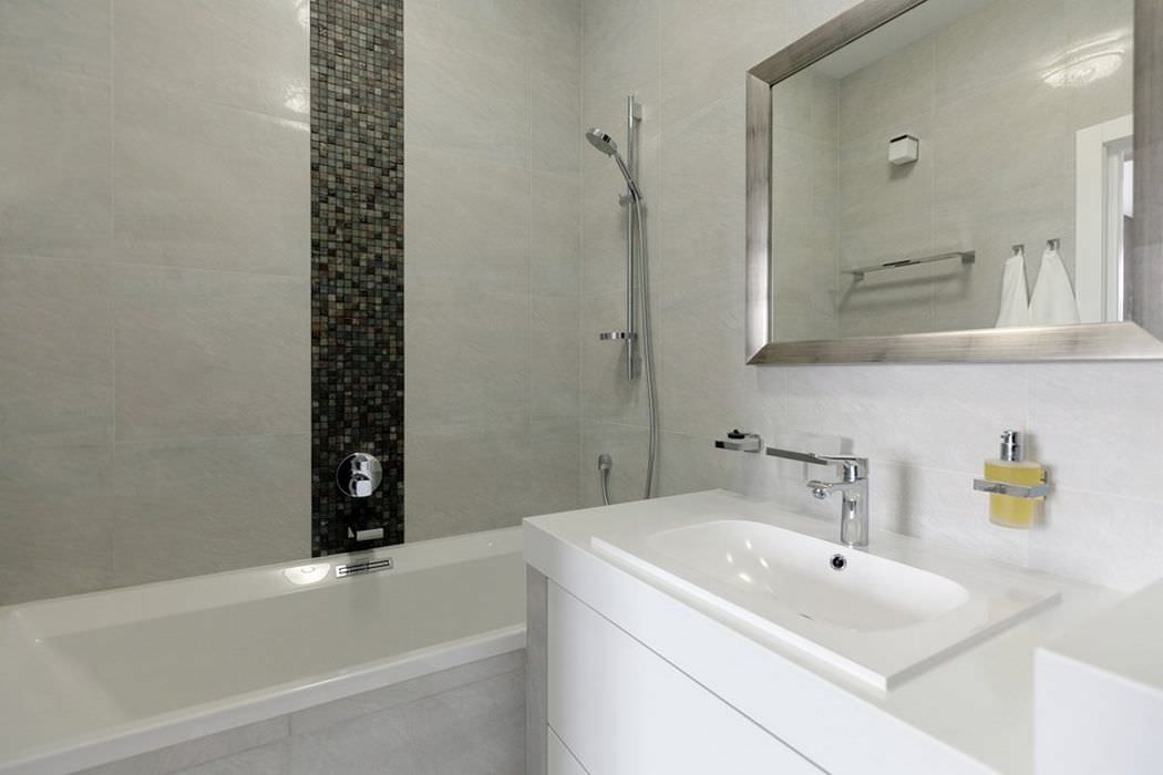 salle de bain en appartement design 64 m². m.