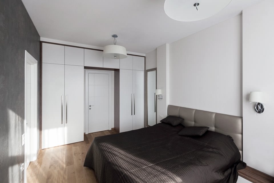 chambre dans la conception d'un appartement de 64 m². m.