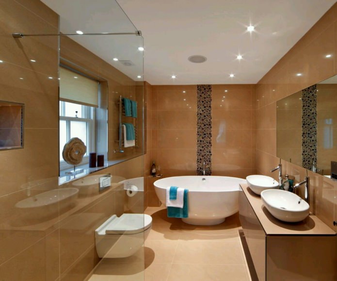 Salle de bain marron