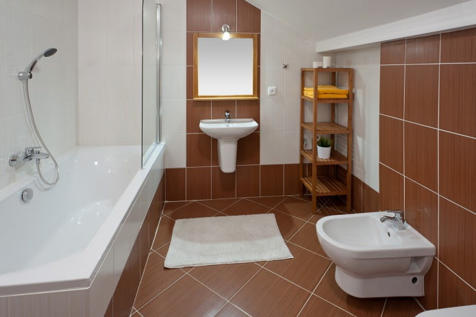 salle de bain marron