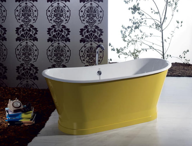 salle de bain jaune