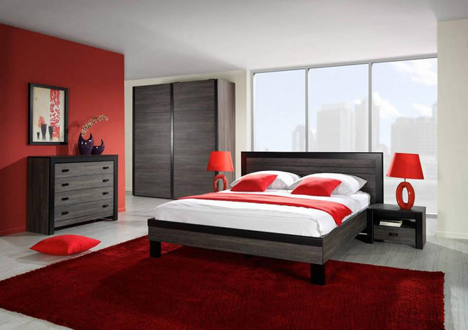 Chambre en rouge