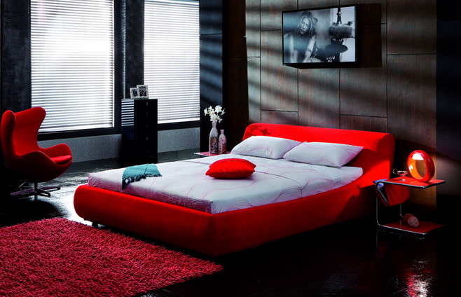 Photo de la chambre rouge