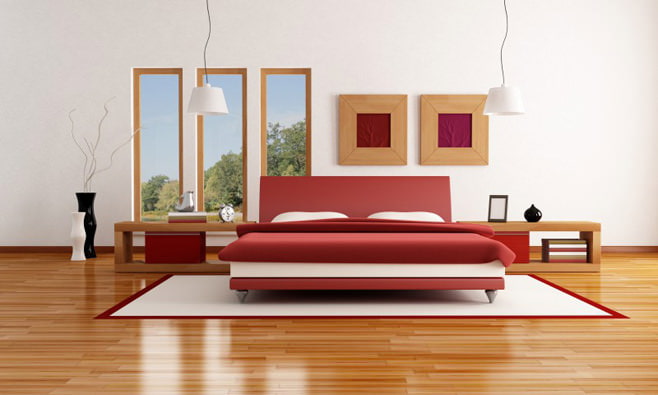 Chambre en rouge