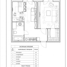 Conception moderne d'un appartement d'une pièce de 43 m². m du studio Geometrium-2