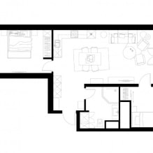 Disenyo ng proyekto para sa isang tatlong silid na apartment na 66 sq. m-2