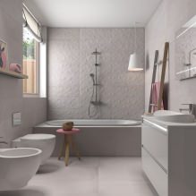 Mga grey tile sa banyo: mga tampok, larawan-3