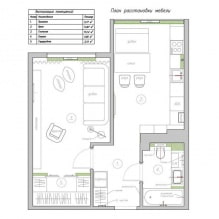 Projet de conception pour un appartement d'une pièce de 43 m². m du studio Guinée-3