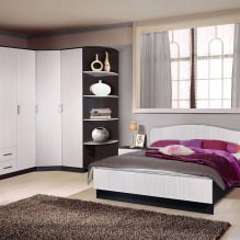 Armoire d'angle dans la chambre: types, contenu, tailles, design-11