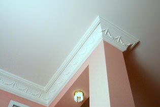 Plinthe de plafond pour plafond tendu: types, recommandations de sélection