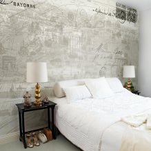 Design de chambre avec papier peint gris: 70 meilleures photos à l'intérieur-0