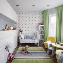 Intérieur d'une petite pépinière : choix de la couleur, du style, de la décoration et du mobilier (70 photos) -9